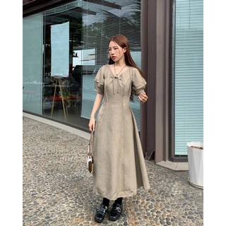 Đầm Xòe Tay Phồng MILAN DRESS LilLinn Chất Liệu Vải Bố Sợi Cao Cấp Thiết Kế Phong Cách Tiểu Thư Nữ Tính Dịu Dàng