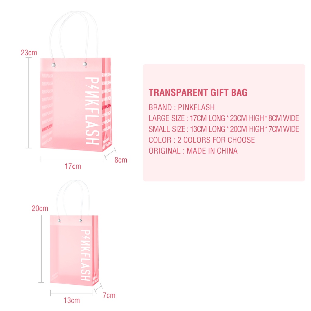 Pinkflash Túi Đựng PVC Trong Suốt Chống Nước Chống Bụi Hai Kích Cỡ