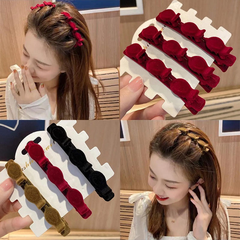 ⚡Kẹp tóc mái phối vải nhung độc đáo cho nữ 2023