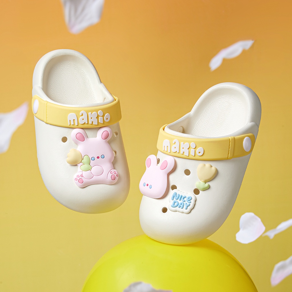 Cheerful Mario Dép Crocs Đế Mềm Chống Trượt In Hình Mario Dễ Thương Thời Trang Mùa Hè Cho Bé Trai Và Gái