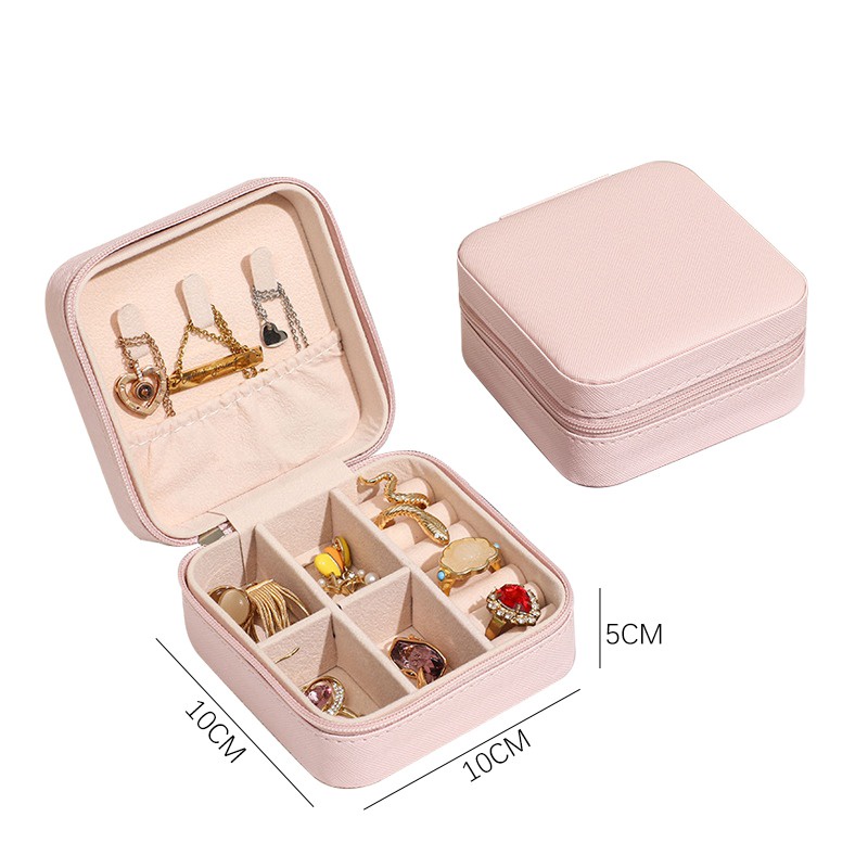 Hộp Da Đựng Trang Sức Nhiều Ngăn Tiện Lợi