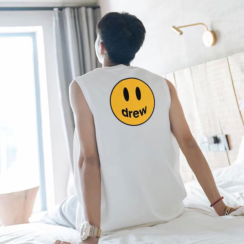 Áo Ba Lỗ In 5D DDREW Mặt Cười Siêu Hot, Cotton Khô Mát Mẻ Du Lịch Trẻ Trung Năng Động