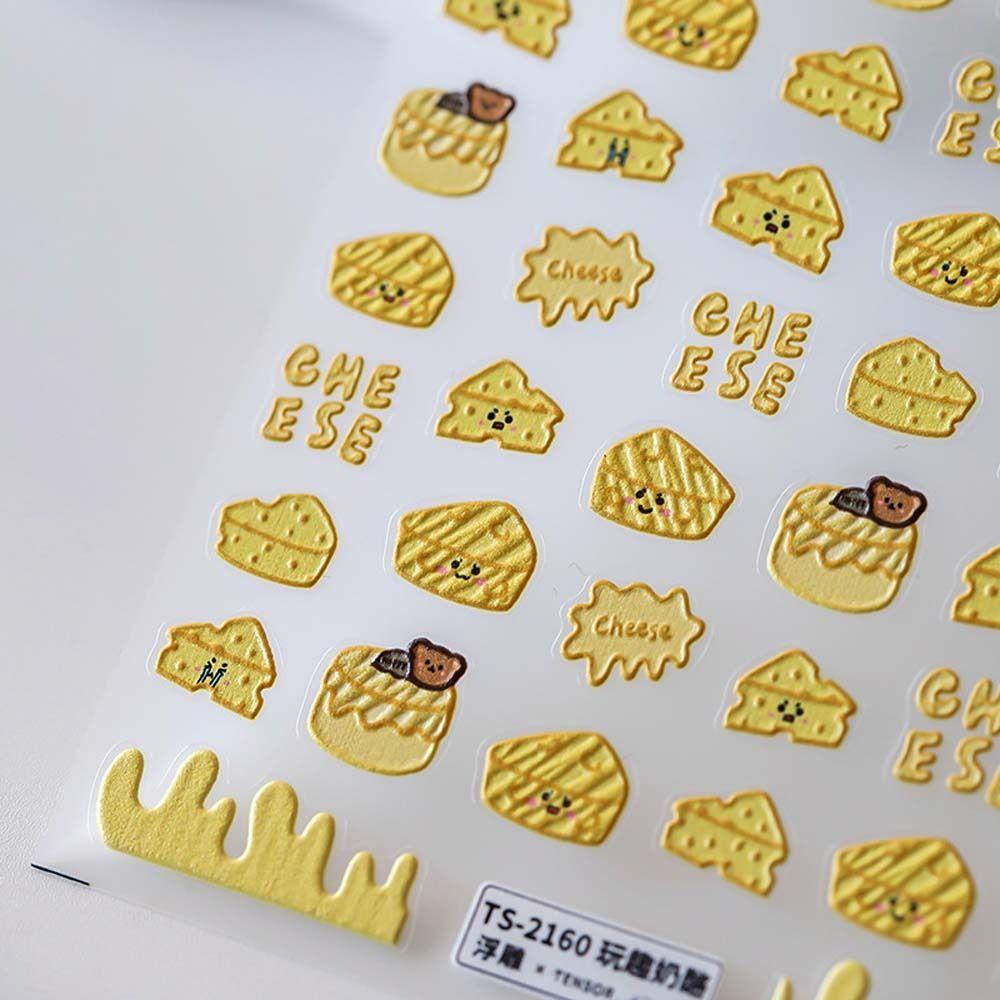 LOMBARD Miếng Dán Trang Trí Móng Tay Tự Dính Họa Tiết Hoạt Hình Dễ Thương