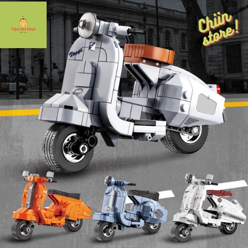 Đồ chơi Lego lắp ghép mô hình xe máy, xe tay ga dành cho bé từ 6 tuổi