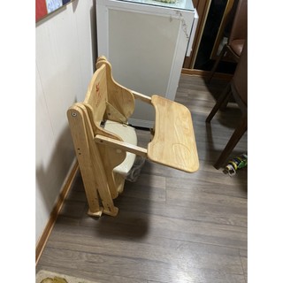 Ghế ăn dặm gỗ Đại Vĩ (Có dây bảo hiểm + bàn ăn dặm)