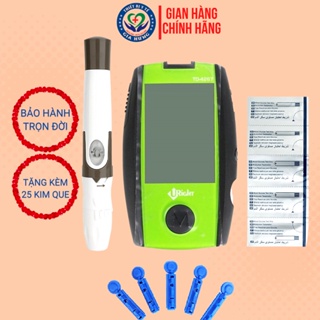 Bộ máy đo đường huyết Uright TD-4267 + Tặng kèm 25 que thử đường huyết và 10 kim chích máu