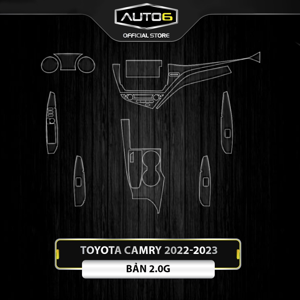 TOYOTA CAMRY 2.0 (2019-2023): Phim PPF dán full bộ - AUTO6&lt;Made in Việt Nam&gt;  chống xước, che phủ vết xước cũ...
