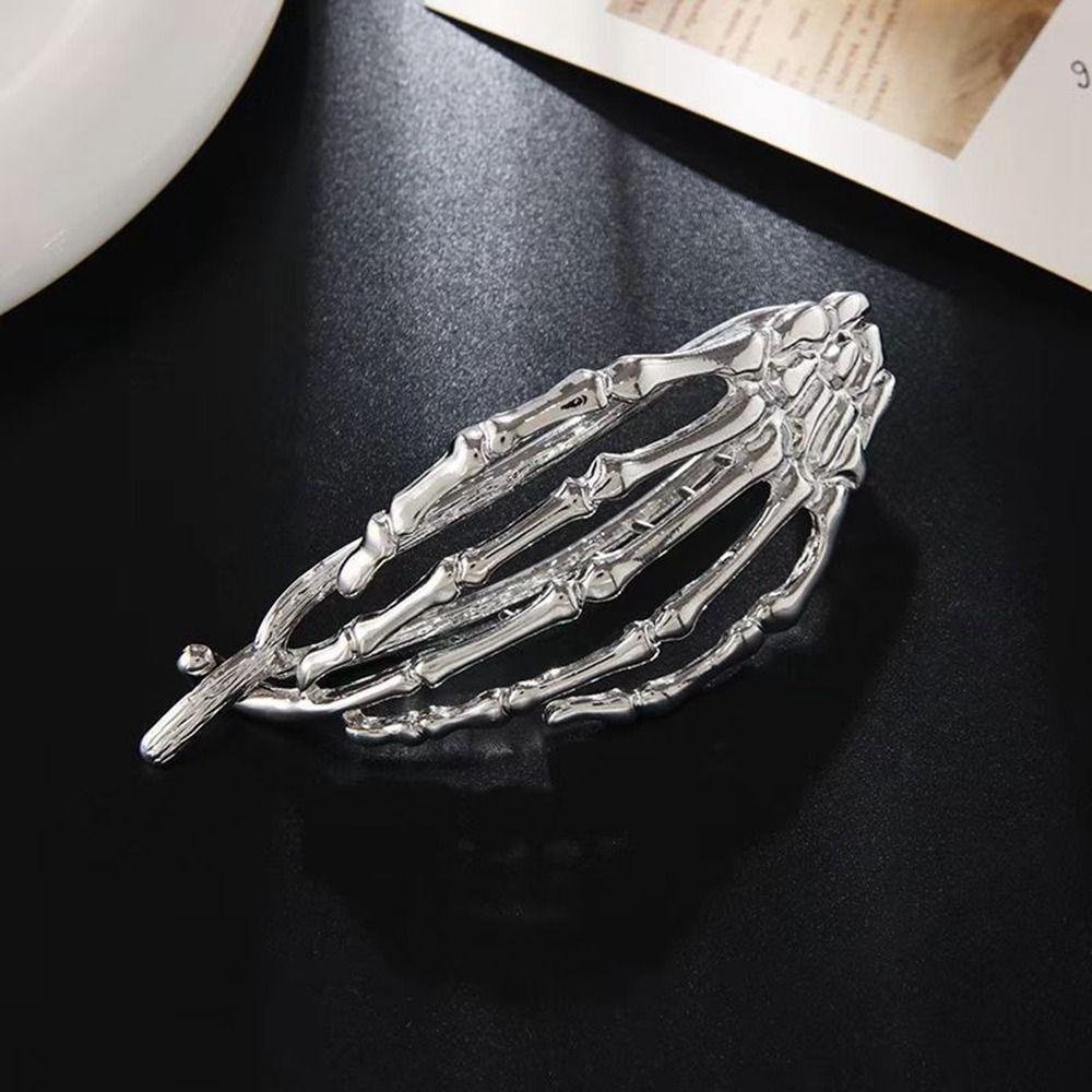 Fallforbeauty Kẹp Tóc Hình Đầu Lâu / Chân Cá Mập Cỡ Lớn Đơn Giản|Kẹp Tóc Thiết Kế Xinh Xắn Thời Trang Cho Nữ