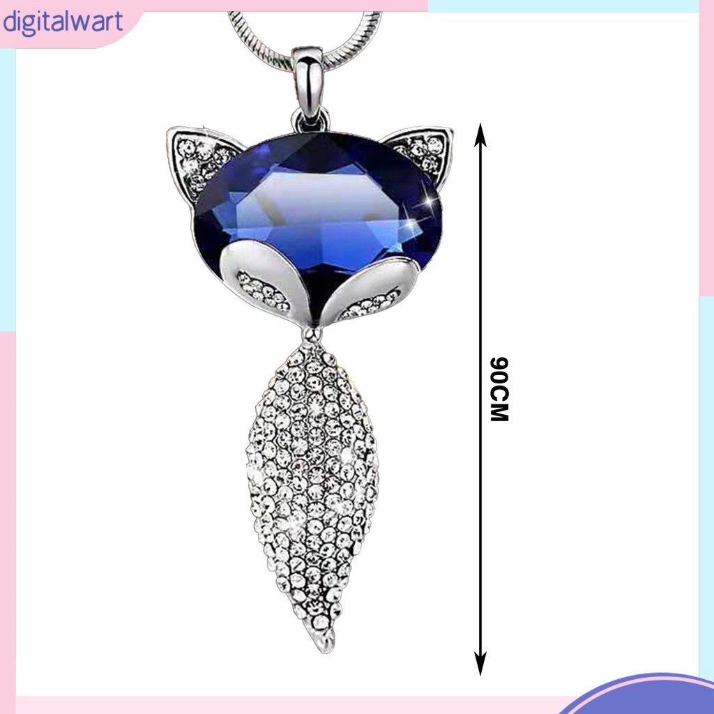 [DIWA] Vòng cổ Dài Đính Đá Sáng Bóng Hình Hoa Tulip / Hoa Hồng / Thiên Nga / Nơ Tua Rua Trang Sức Dự Tiệc Cho Nữ