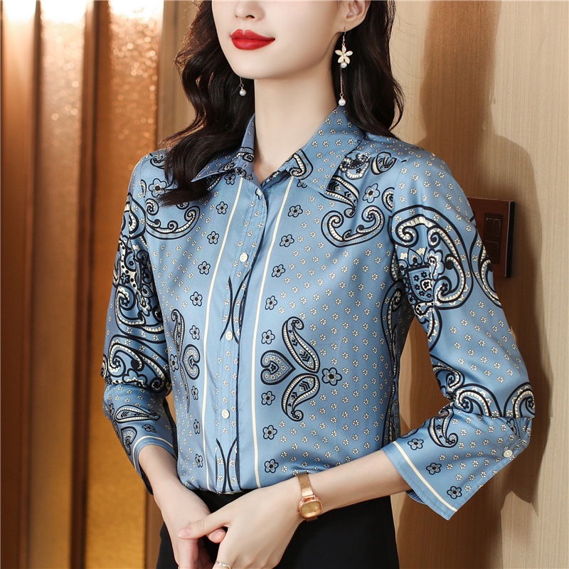 Áo Sơ Mi Lụa Cao Cấp Tay Dài Chống Nắng Dáng Rộng Phong Cách Mới 2023 Cho Nữ