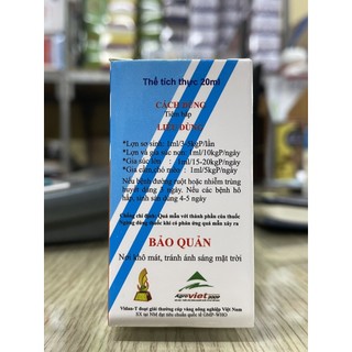 VDAN T 20ML cho gà đá, gà chọi.