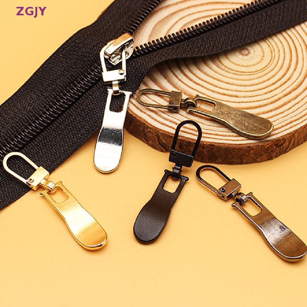 Set 5 Dây Khóa Kéo Kim Loại Có Thể Tháo Rời Thay Thế Cho Túi Xách / Giày Bốt / Giày Bốt Đi Học Mới