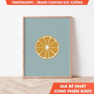 Tranh treo tường Nursery Fruit Kids Room Fruit Distressed Style Orange Coastal Vibes Fruit Themed Nursery.