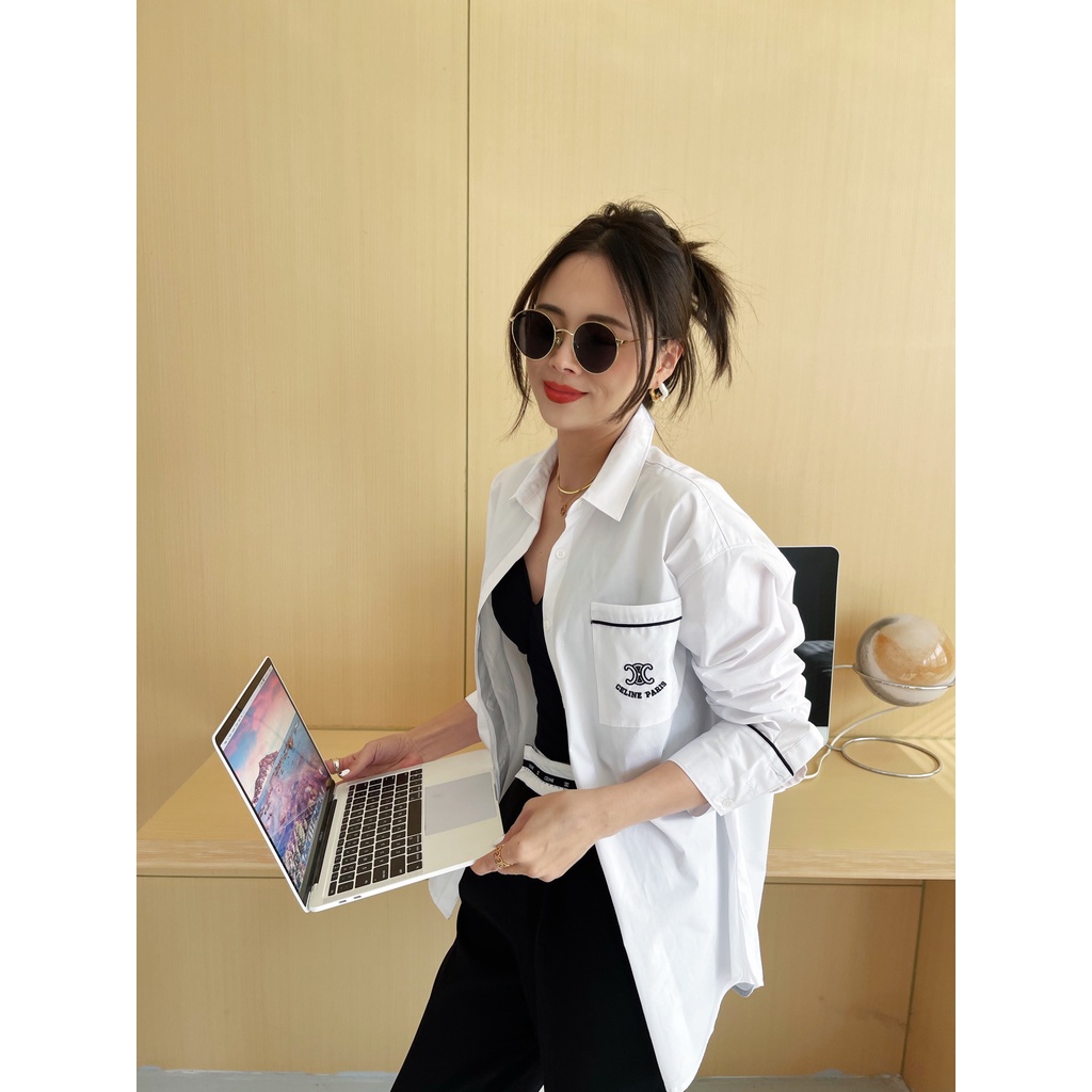 Áo sơ mi nữ dà tay Celine cao cấp, thanh lịch
