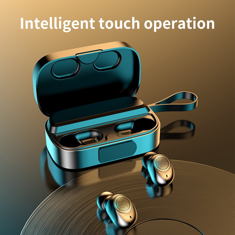 Tai Nghe Không Dây TWS Bluetooth 3500mAh Chống Nước Có Màn Hình LED Kèm Hộp Sạc