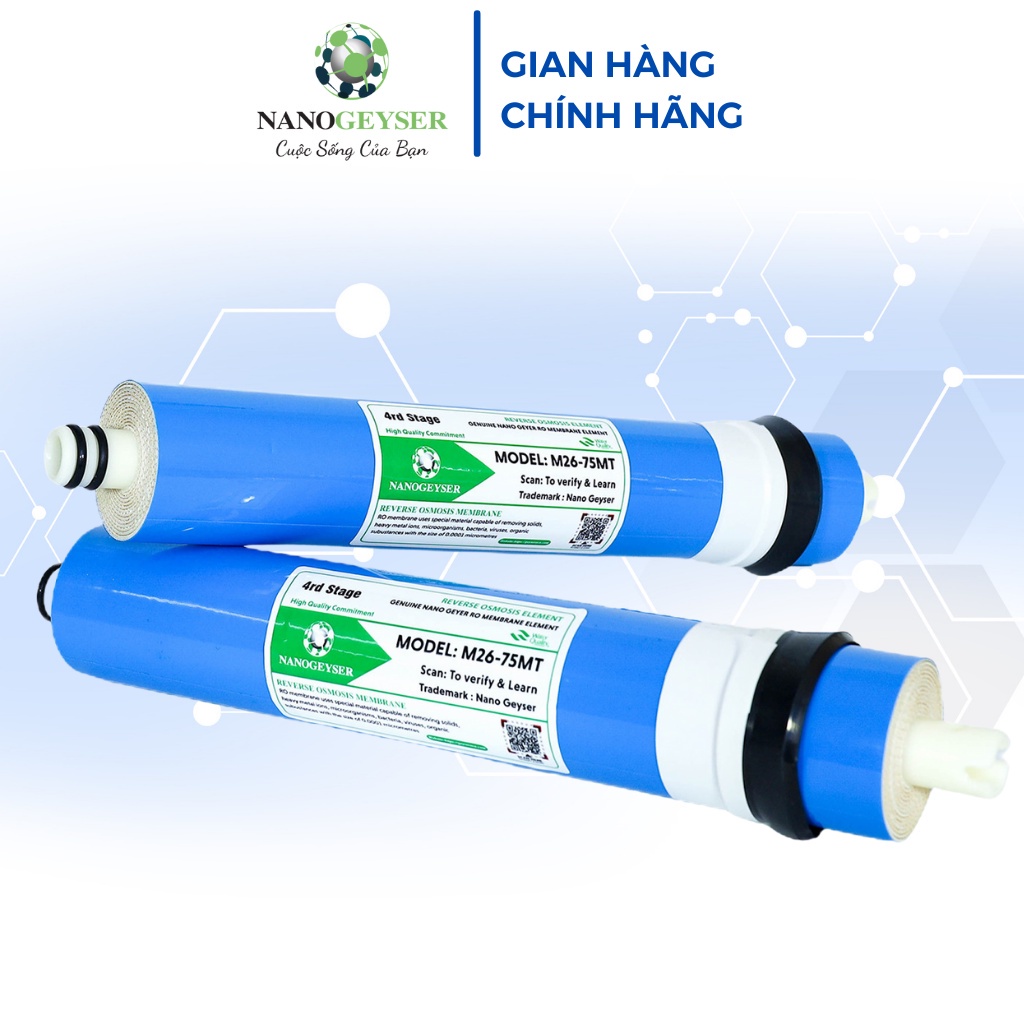 Màng RO, lõi lọc nước số 4 dùng cho các dòng máy RO như Kangaru, Karofi, Sunhouse, Nanogeyser