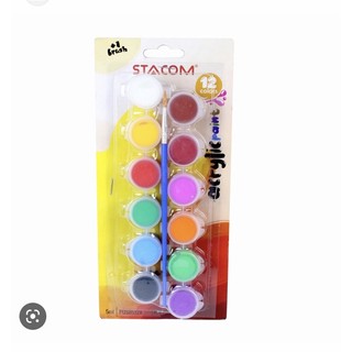 Bộ 12 màu nước Acrylic tặng kèm 2 cọ vẽ