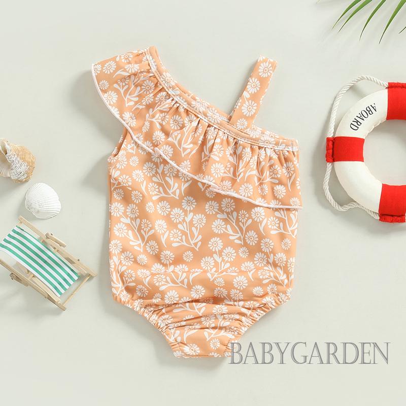 Đồ Bơi Một Mảnh Không Tay In Hoa Cho Bé Gái