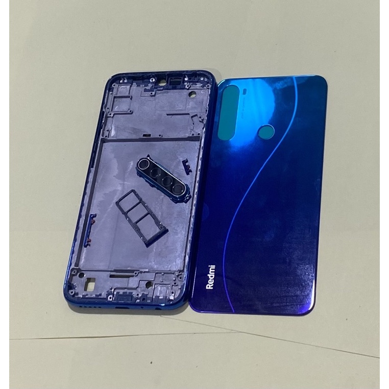 .Vỏ thay thế điện thoại Redmi Note 8 full bộ có luôn khay sim, kính camera sau