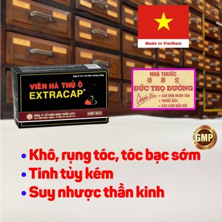 Extracap - hà thủ ô - hộp 50 viên - hỗ trợ giảm khô và rụng tóc, tóc bạc sớm