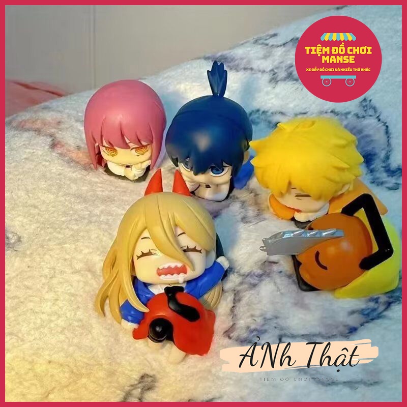 Mô hình Chainsaw Man Thợ săn qủy nhân vật Denji Power dễ thương quà tặng sưu tầm trang trí