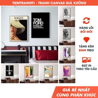 😍 Tranh treo tường decor, Tiệm Tranh 91,  tranh thương hiệu thời trang, tặng kèm đinh treo, in theo yêu cầu