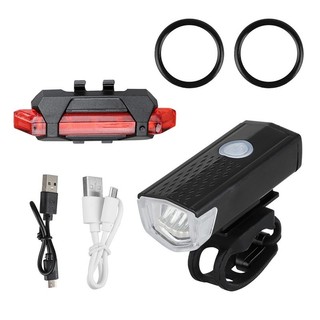 Bộ Đèn Pha LED USB Và Đèn Pha Chiếu Hậu Cho Xe Đạp
