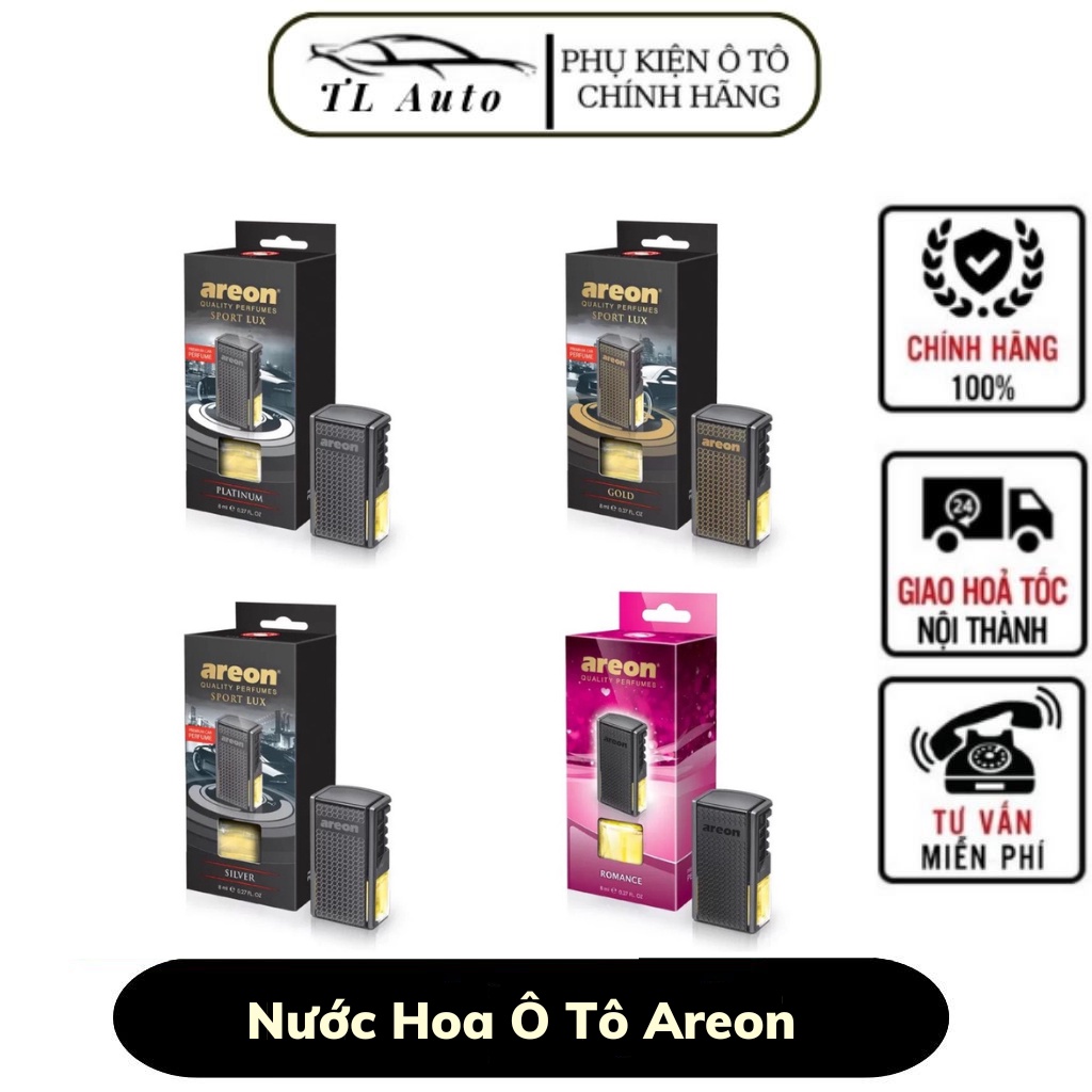 Nước Hoa Ô Tô - Nước hoa AREON Sport Lux Cao Cấp Kẹp Cửa Gió Điều Hòa Ô Tô TL Auto