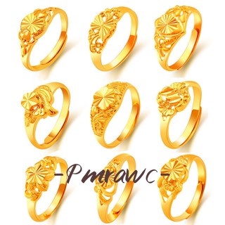 Pmrawc | nhẫn hở mạ vàng 24k fs295
