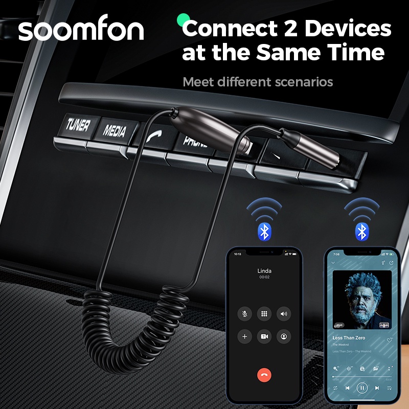 Thiết Bị Nhận Tín Hiệu bộ thu phát Bluetooth 5.3 USB 3.5mm Đa Năng Cho Loa Âm Thanh Xe Hơi