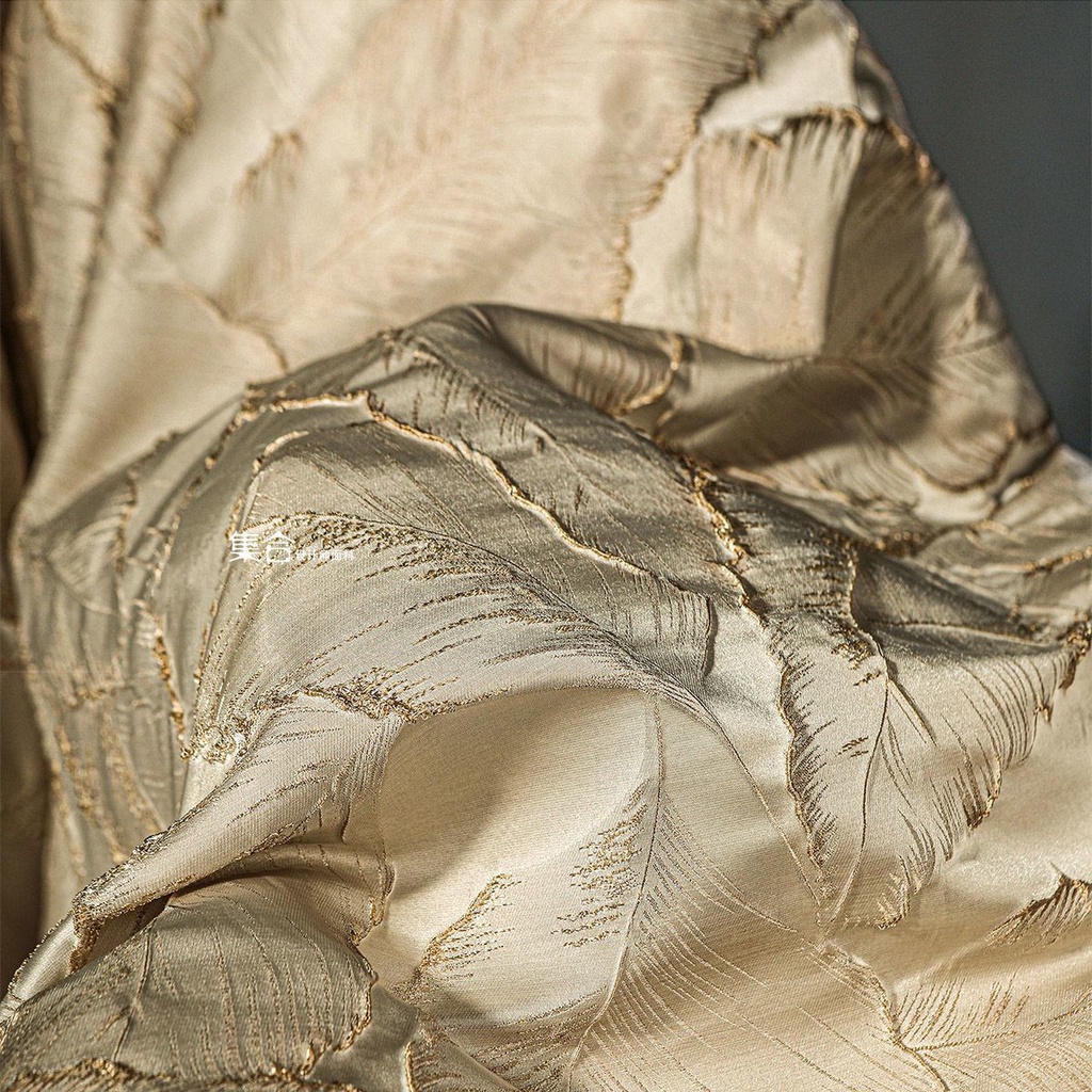 Vải Jacquard Họa Tiết Lá Chất Lượng Cao 1.45m * 0.5m 350g / m