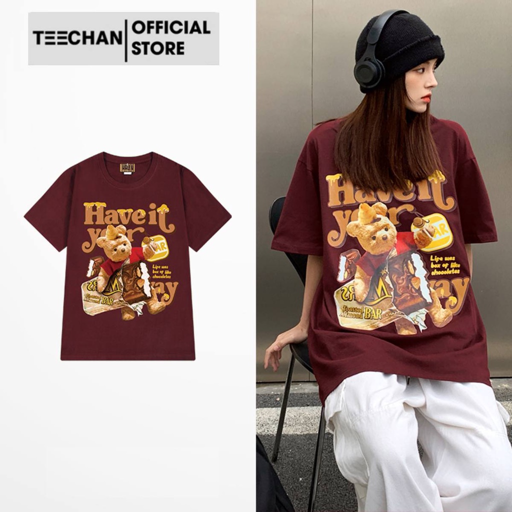 Áo Thun Unisex TN306 Form Rộng Nam Nữ TEECHAN Phông Tay Lỡ Basic Cotton Thoáng Mát Phong cách Hàn Quốc