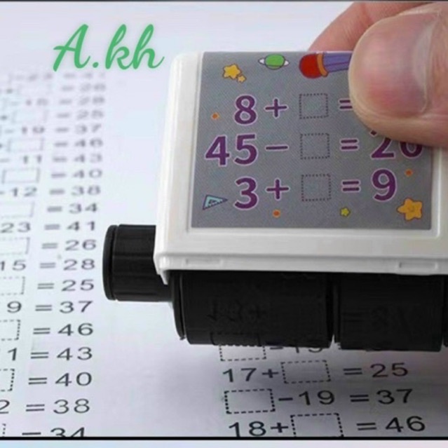 Máy in con lăn tạo phép tính cộng trừ cho bé