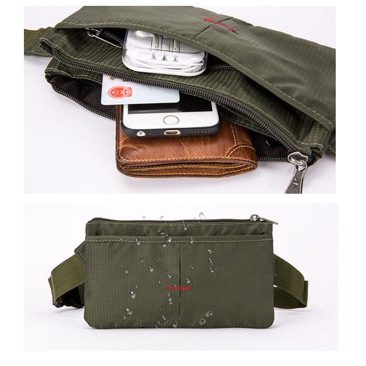 Túi Đeo Chéo Ngực Đựng Điện Thoại Siêu Mỏng Nhiều Ngăn Chống Thấm Nước Đa Năng Cho Nam