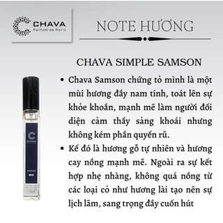 Nước hoa Pháp Chava Samson 50ml dành cho Nam