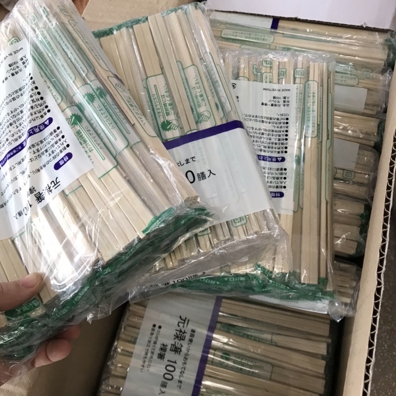 Đũa gỗ tách kèm tăm tre tiệt trùng dùng 1 lần