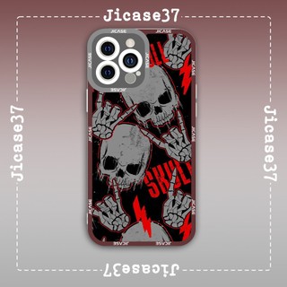 Ốp lưng iphone và samsung xiaomi oppo cạnh vuông Jicase Đầu Lâu Skull Rock Sign Hiphop 