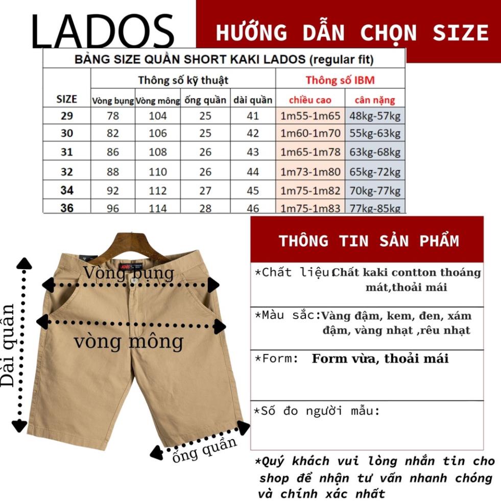 Quần short nam vải kaki trơn đẹp LADOS - 4044 Form basic rộng rãi thoải mái hot