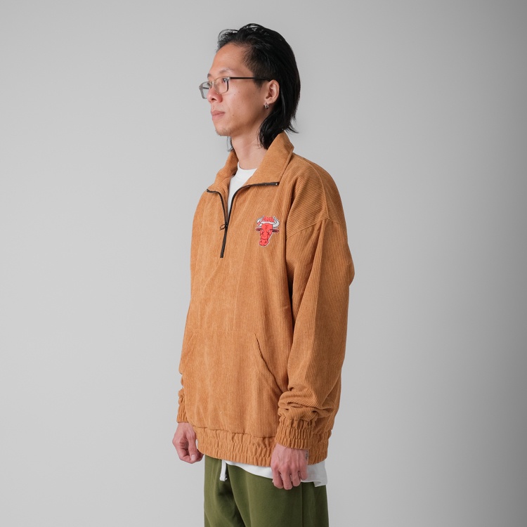 Áo khoác Nâu Dây Kéo Chất Nỉ Nhung Tăm Unisex Nam Nữ Form Rộng Hai Lớp màu Nâu Paradi