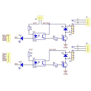 Module 2 Relay 5V Với Opto Cách Ly Kích H/L