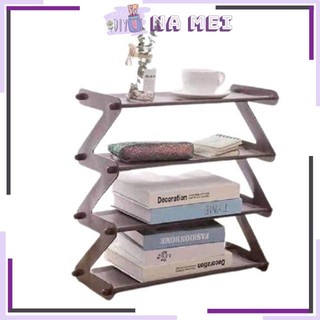 Kệ giày dép ziczac 4 tầng đa năng kiểu dáng đẹp phù hợp trang trí decor
