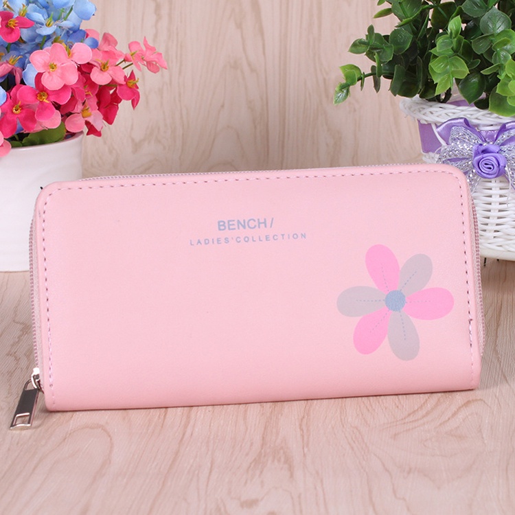 Ví Dài Vừa Có Khóa Kéo In Họa Tiết Đơn Giản Thời Trang Cho Nữ