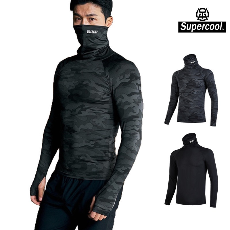 #SupercooL# Áo Giữ Nhiệt Dài Tay Có Cổ Ngụy Trang Áo Thun Thể Thao Nam Phong Cách Hàn Quốc Big Size Co Giãn Vải Thoáng Thun Lạnh PE Co Giãn Thoải Mái Vận động Trẻ Trung Nhanh Khô Cao Cấp Thấm Hút Mồ Hôi Tốt Mỏng Nhẹ Chạy Bộ Chuyên Thể Dục Bóng Rổ