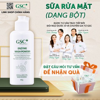 Sữa rửa mặt bột GSC hàn quốc 80gr tạo bọt dịu nhẹ trắng da tốt cho da dầu da mụn