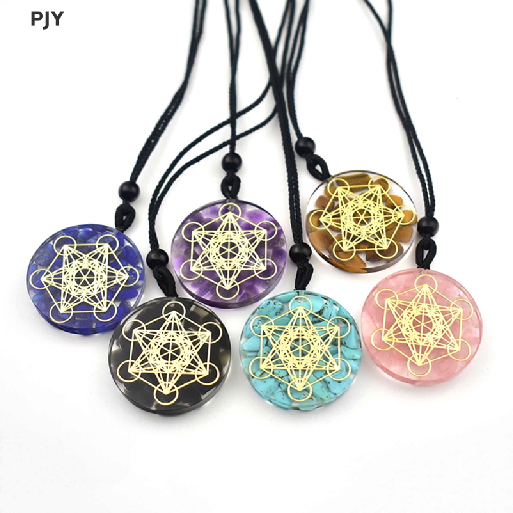 Mặt Vòng cổ Bằng Nhựa Hình Khối Lập Phương PJY Orgonite