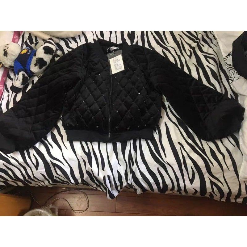 ÁO KHOÁC BOMBER QUẢ TRÁM CHẤT NHUNG QUẢNG CHÂU KÈM HÌNH THẬT - Quảng Châu