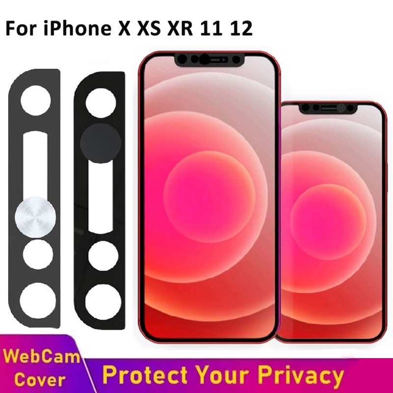 Miếng Dán Kim Loại Chống Nhìn Trộm Bảo Vệ Ống Kính Máy Ảnh Cho iPhone X XS 11 12 Pro Max