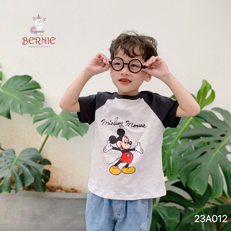 Áo phông bé trai bé gái Bernie zaclang hoạt hình cho bé từ 8-22kg-23A012