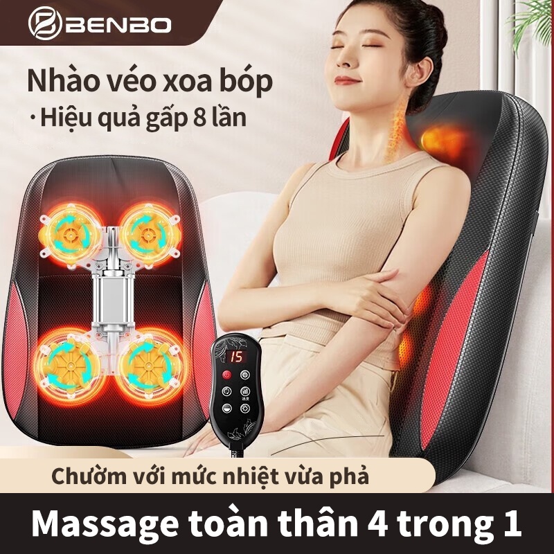 Máy massage lưng, máy đa công dụng với thao tác thông minh, massage toàn thân, massage cùng lúc cổ vai lưng thắt lưng