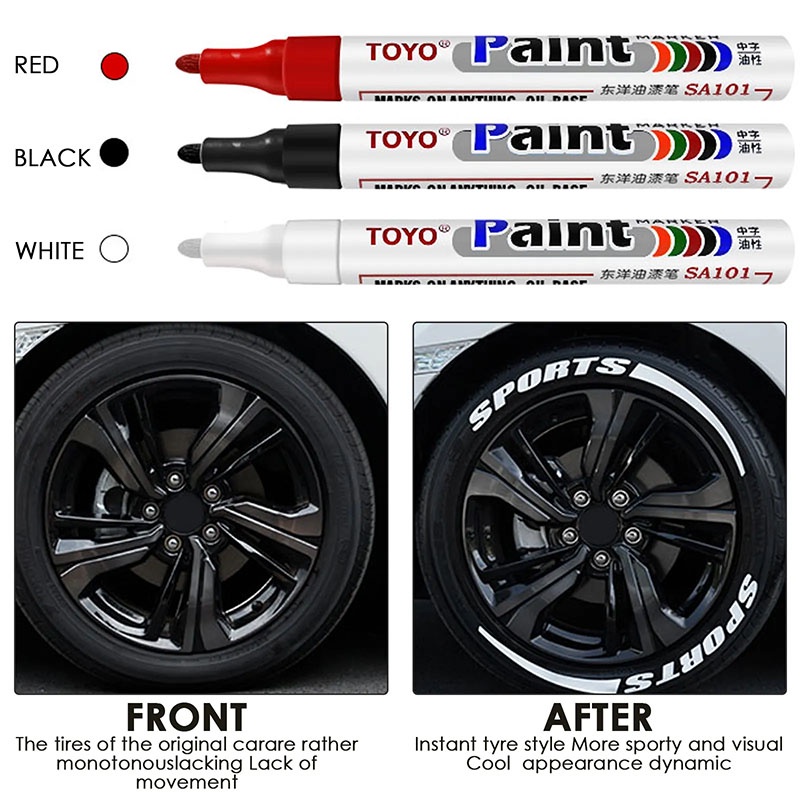 Bút Repaint sơn, tẩy trắng, làm mới phục hồi siêu tốc bề mặt cao su cho giày dép, lốp xe ô tô